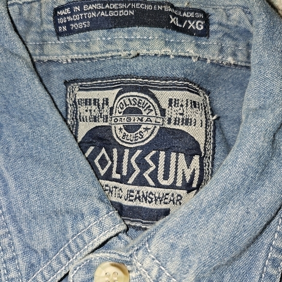 Vintage 1999 Bike Week Sleeveless Denim Shirt Daytona Beach. XL  #M - Picture 3 of 5